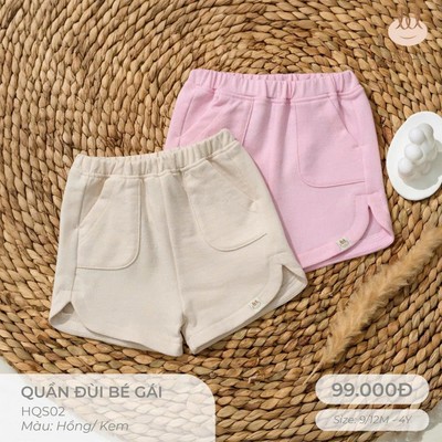 Quần đùi dành cho bé gái Lil Little Love [ Siêu Mềm, Mát, Mịn Co Dãn Và Thấm Hút Mồ Hôi Tốt] Size 6M - 4Y (HQS02)