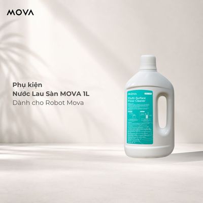 Nước Lau Sàn Chính Hãng Mova Chai 1L - Chuyên Biệt Cho Robot Hút Bụi Lau Nhà Mova