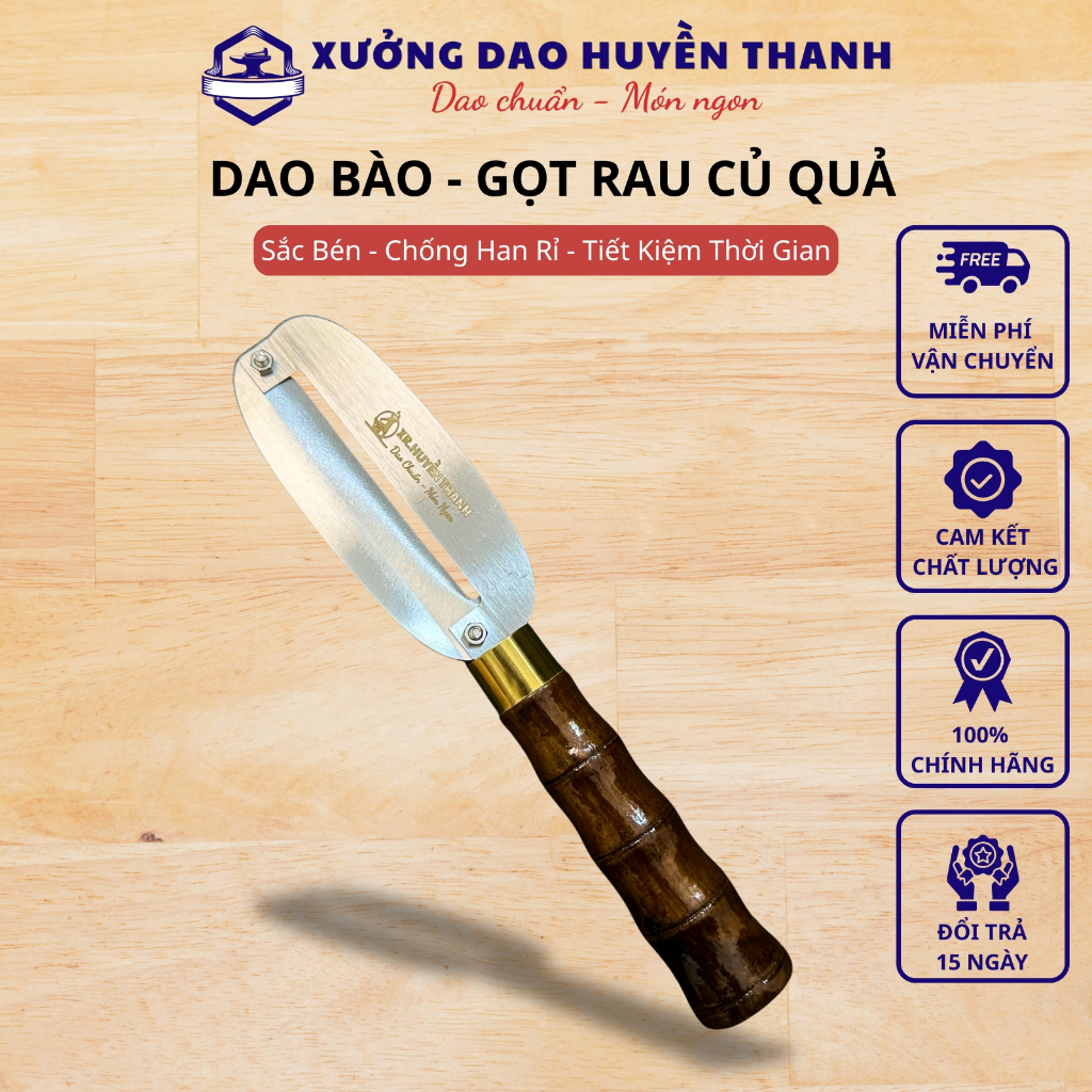Dao Bào Củ Quả Đa Năng 3 Trong 1, Kháng Han Rỉ- Sắc Bén Dễ Sử Dụng Cán Đốt Trúc.