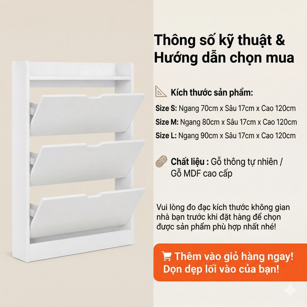 BM Tủ giày cửa lật đa năng gỗ cao cấp lưu trữ và tiết kiệm không gian trang trí nội thất hiện đại | BigBuy360 - bigbuy360.vn