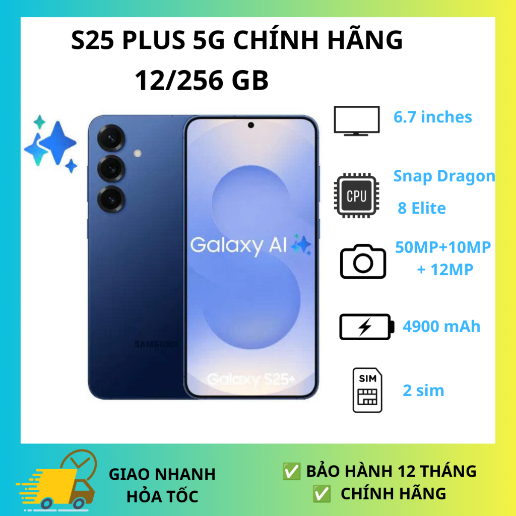Điện Thoại Samsung S25 Plus 5G (12GB-256GB) Chính Hãng