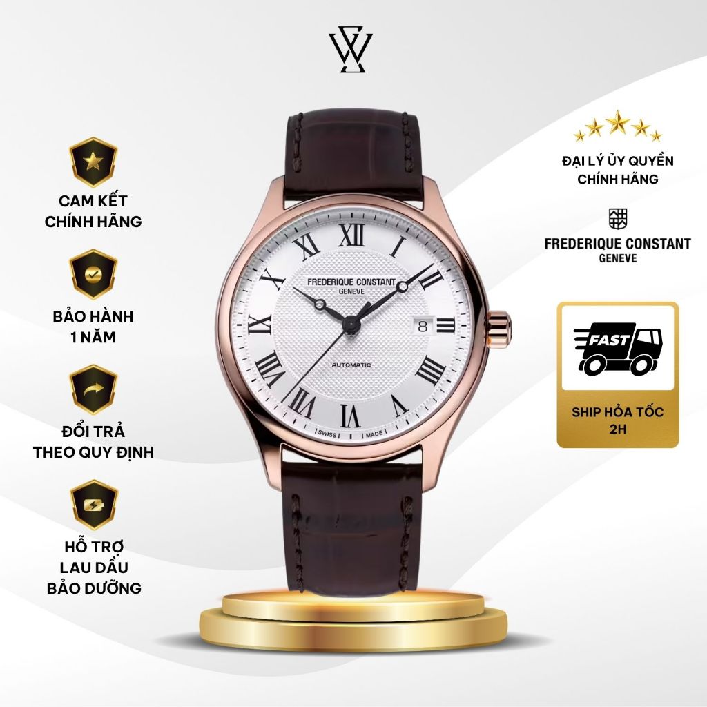 ĐỒNG HỒ NAM FREDERIQUE CONSTANT CLASSICS FC-303MC5B4 Kính Sapphire Máy Cơ/Automatic Size 40mm