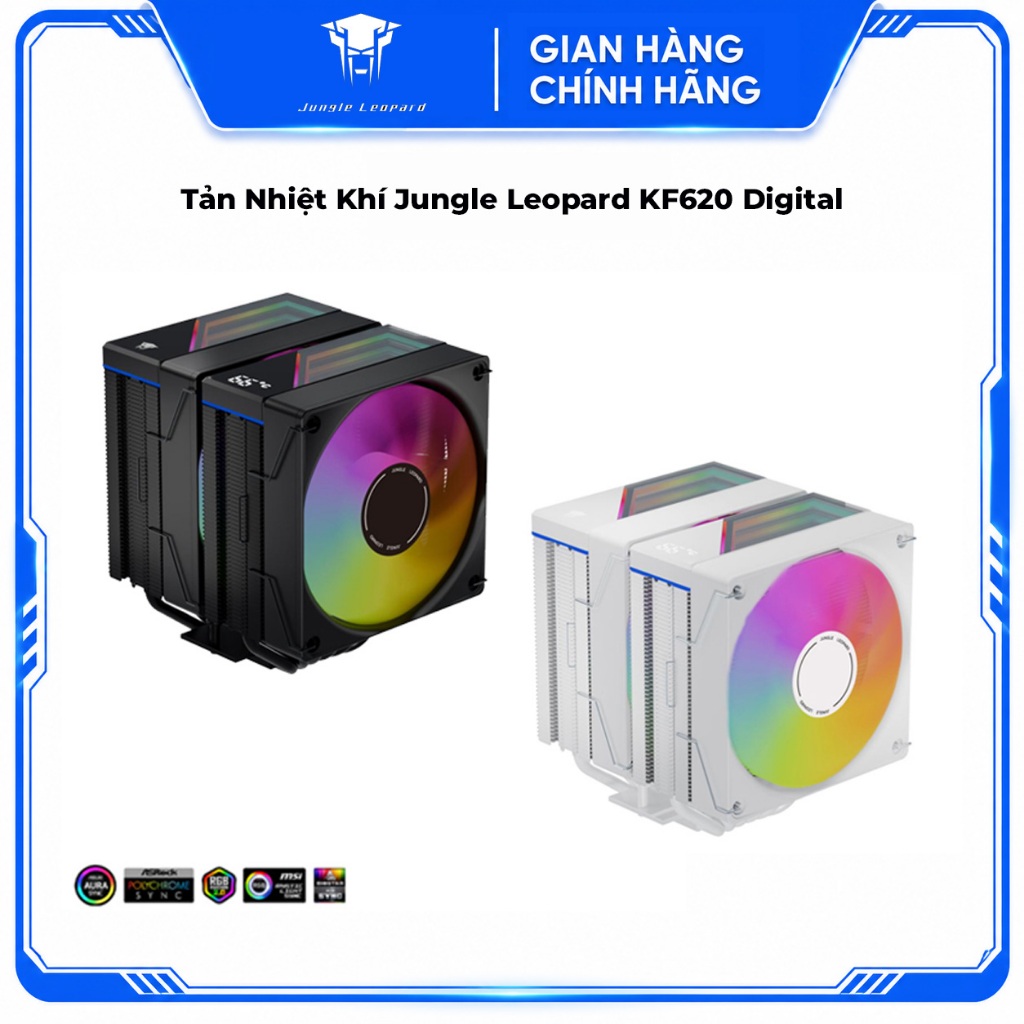 Tản Nhiệt Khí Jungle Leopard KF620 Digital Led ARGB - Hiển Thị Nhiệt Độ