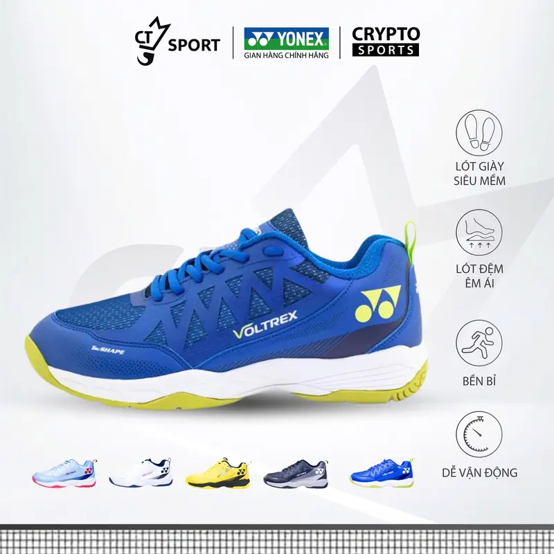 Giày Cầu Lông Yonex Mach 2 / Voltrex / Velo-200 Chính Hãng