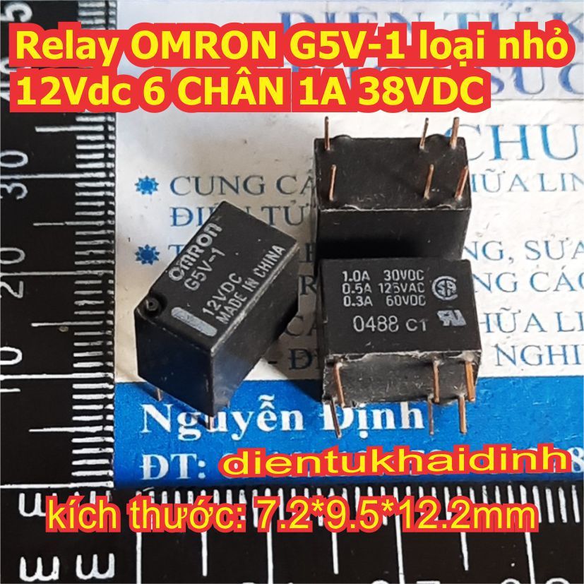 2 cái Relay Rơle OMRON G5V-1 G5V loại nhỏ 6 CHÂN 1A 38VDC 5Vdc 12Vdc 24Vdc kde8214