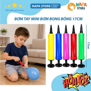 Bơm Tay Mini 17cm -Bơm Bong Bóng-Bơm Phao-Bơm Tay Tiện Lợi