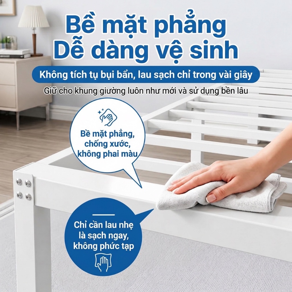 ALVIN Giường ngủ sắt giường ngủ hiện đại Chống ẩm và chống gỉ hoạt động êm ái tải trọng tối đa 150KG | BigBuy360 - bigbuy360.vn