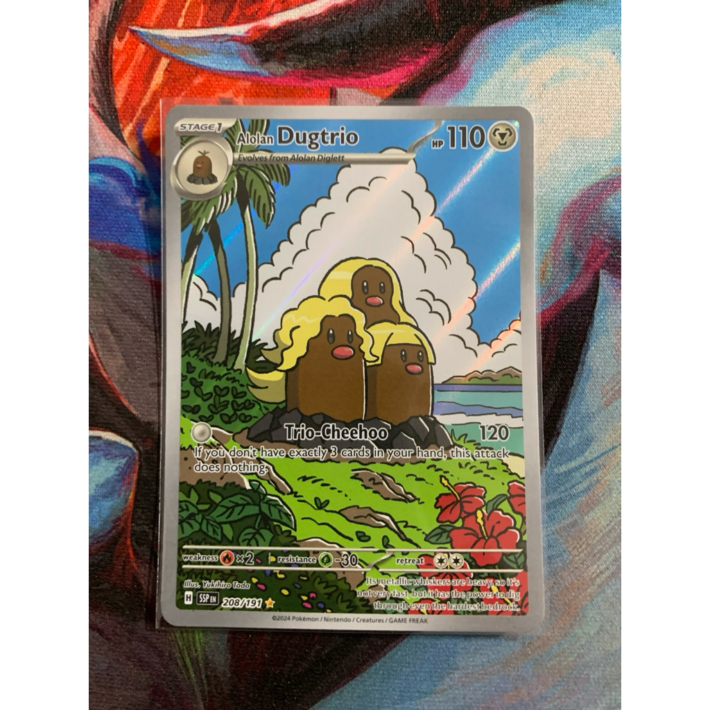 Thẻ Pokemon Tiếng Anh - Alolan Dugtrio - 208/191