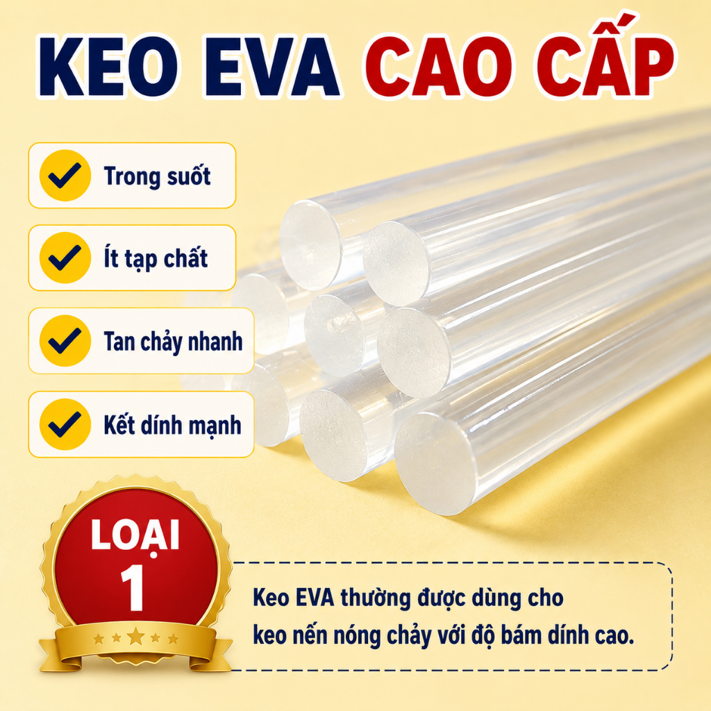100 Cây Keo Nến Silicon Hàng Loại 1 (Keo Nến Nhỏ)