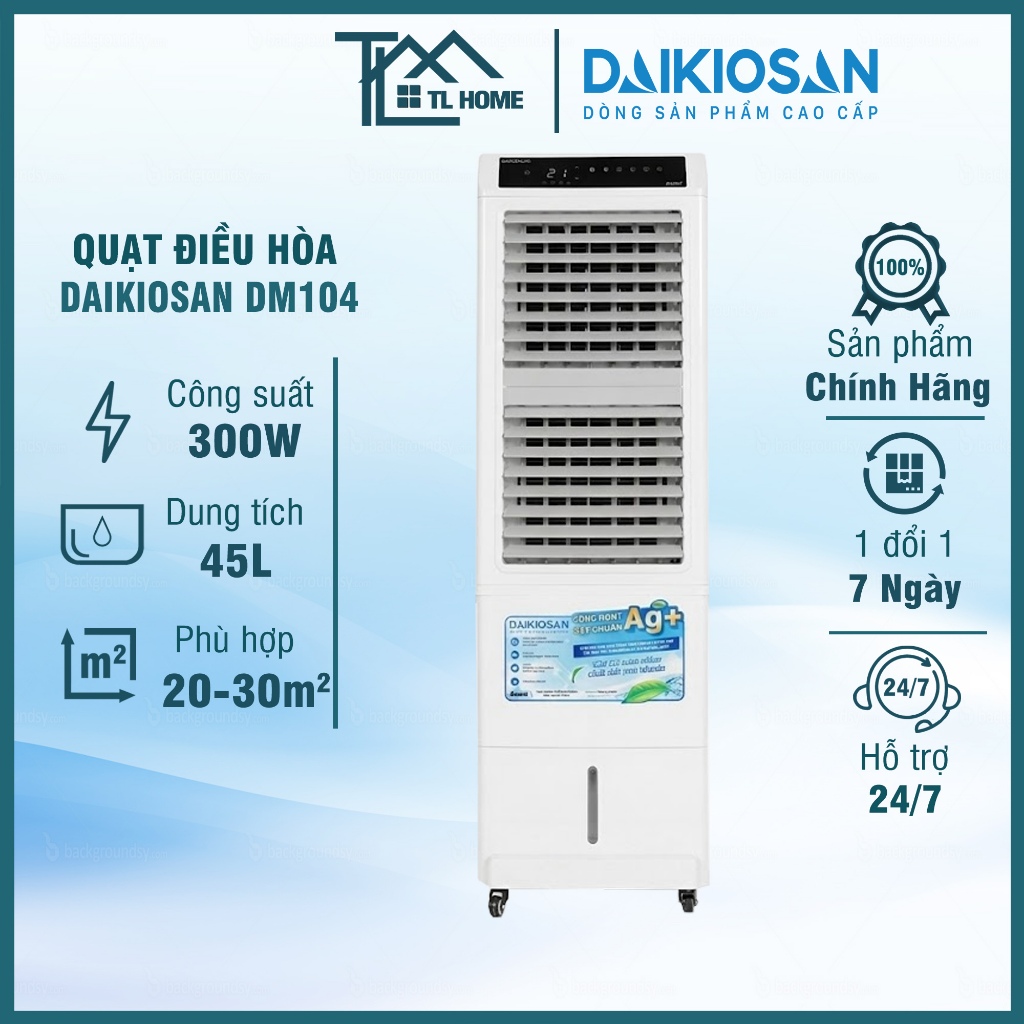 Quạt điều hoà, hơi nước Daikiosan DM104 trưng bày mới 99%