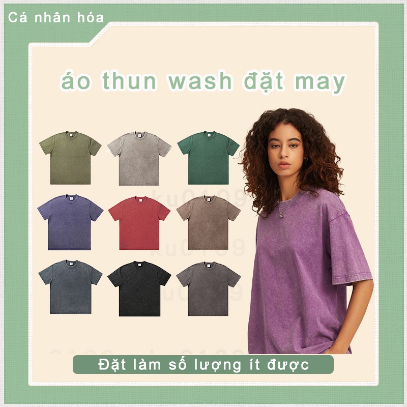 Áo thun wash in tên theo yêu cầu áo lớp áo nhóm Workshop Event In Hình Giá Xưởng
