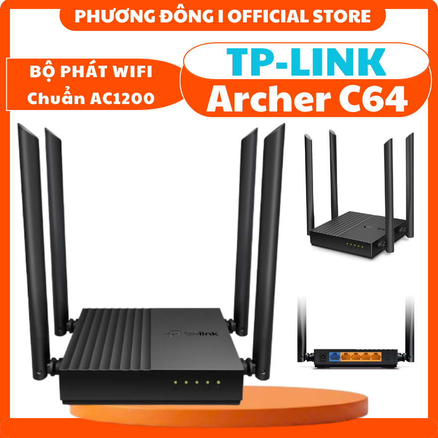 ROUTER WIFI TP-LINK CHUẨN AC1200 ARCHER C64/ARCHER C50/ARCHER C54 - KẾT NỐI ỔN ĐỊNH, PHỦ SỐNG TỐT