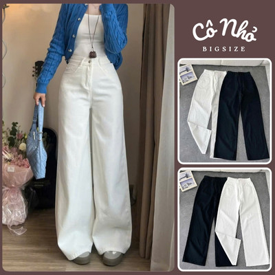 Quần Kaki Bigsize Nữ Dáng Suông Dài Mặc Tết Cho Chubby Lưng Cao (trên rốn 8cm) 50-95kg Q527