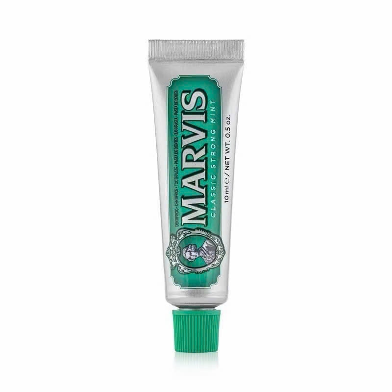 Kem đánh răng Marvis Classic Strong Mint 10ML bản trải nghiệm không hộp