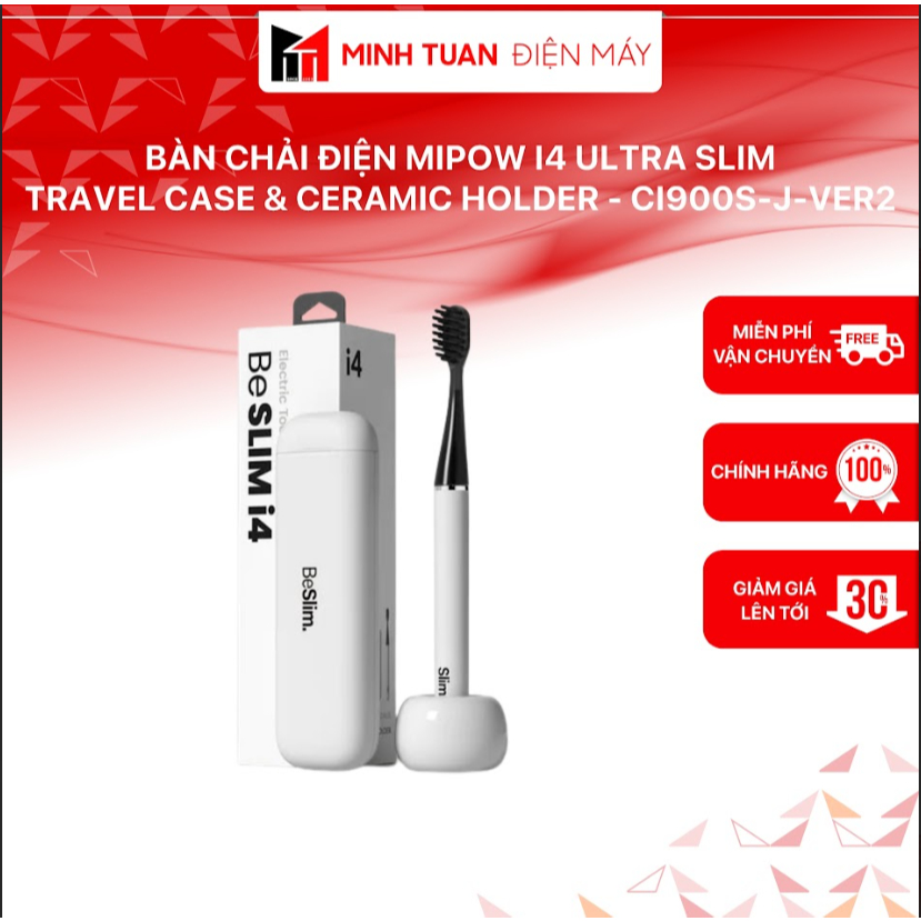 Bàn chải điện Mipow i4 Ultra Slim Travel Case & Ceramic Holde CI900S-J-VER2 - Hàng chính hãng