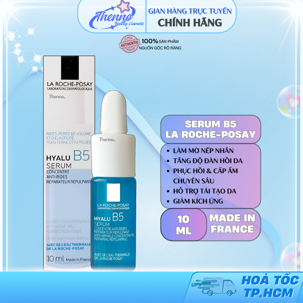 Tinh Chất Giúp Da Căng Mịn, Phục Hồi Độ Ẩm cho Da La Roche-Posay Hyalu B5 Serum 10ml