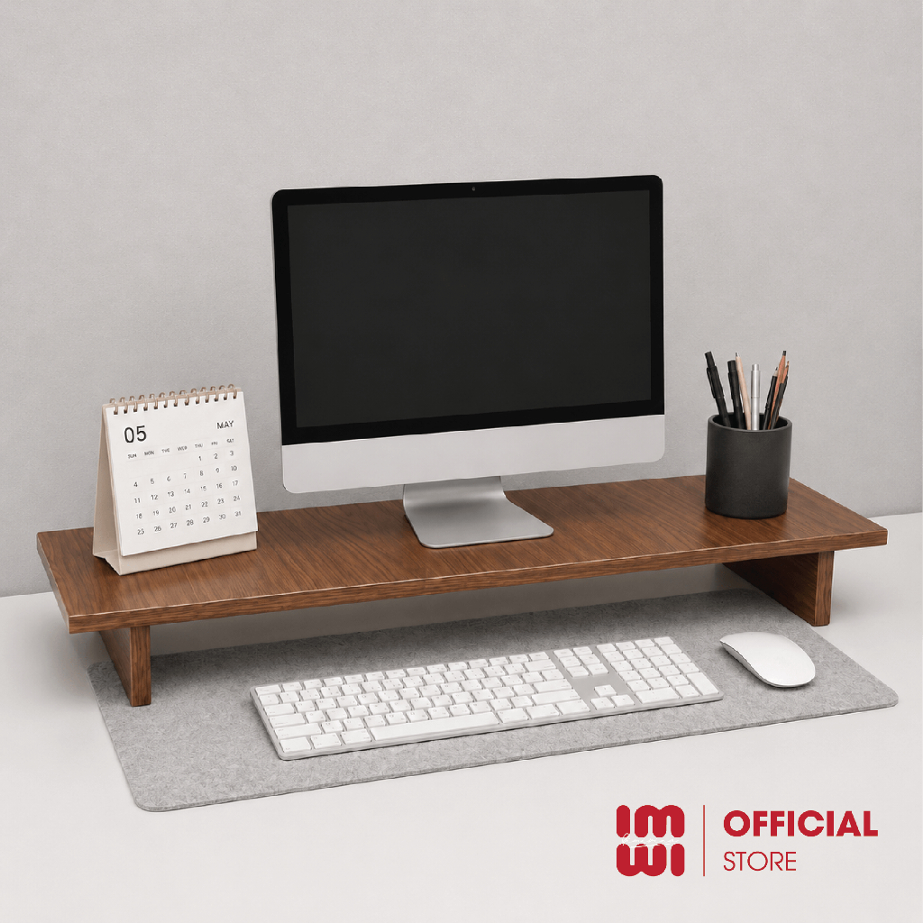 Kệ màn hình máy tính gỗ MDF IMWI GIMIVINA DCR005 – Kệ để màn hình, Laptop, CPU gọn gàng, chống ẩm