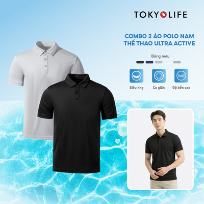 [TIẾT KIỆM 30K] Combo 2 áo polo nam Ultra Active dáng thể thao thoải mái thoáng máT 40000970 TOKYOLIFE