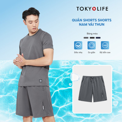 Quần short nam thể thao có túi chất liệu vải thun co giãn và thấm hút mồ hôi 40000438 TOKYOLIFE