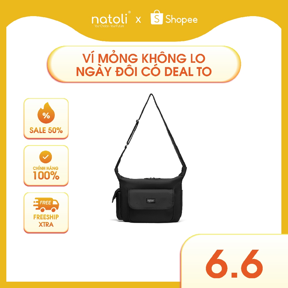 Túi đeo chéo nam nữ thương hiệu NATOLI chất vải canvas kháng nước cao cấp BST Buffalo Cross Bag T5
