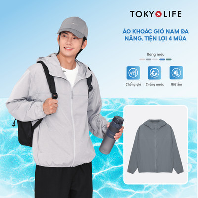 Áo khoác gió nam 1 lớp mỏng nhẹ gấp gọn chống nước và mặc 4 mùa 40002351 TOKYOLIFE