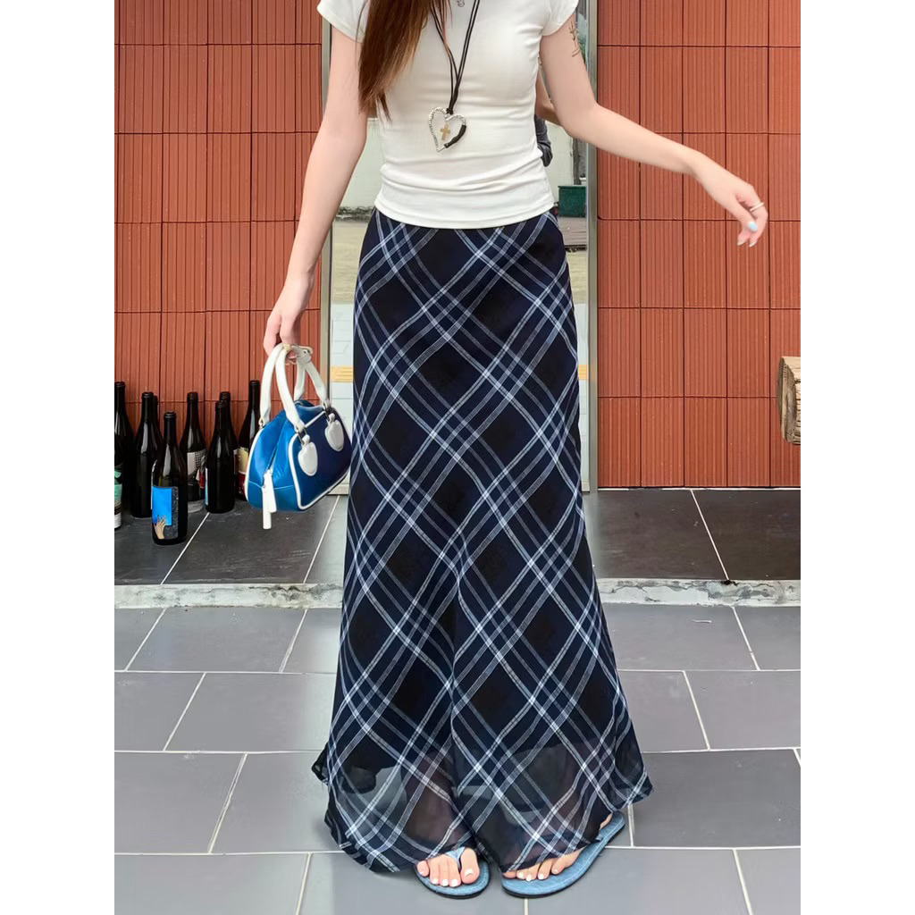 [HÀNG QC sẵn ship] Chân váy voan đuôi cá 2 lớp kẻ caro/chấm bi/hoa nhí tôn dáng KIIWII SKIRTS | BigBuy360 - bigbuy360.vn
