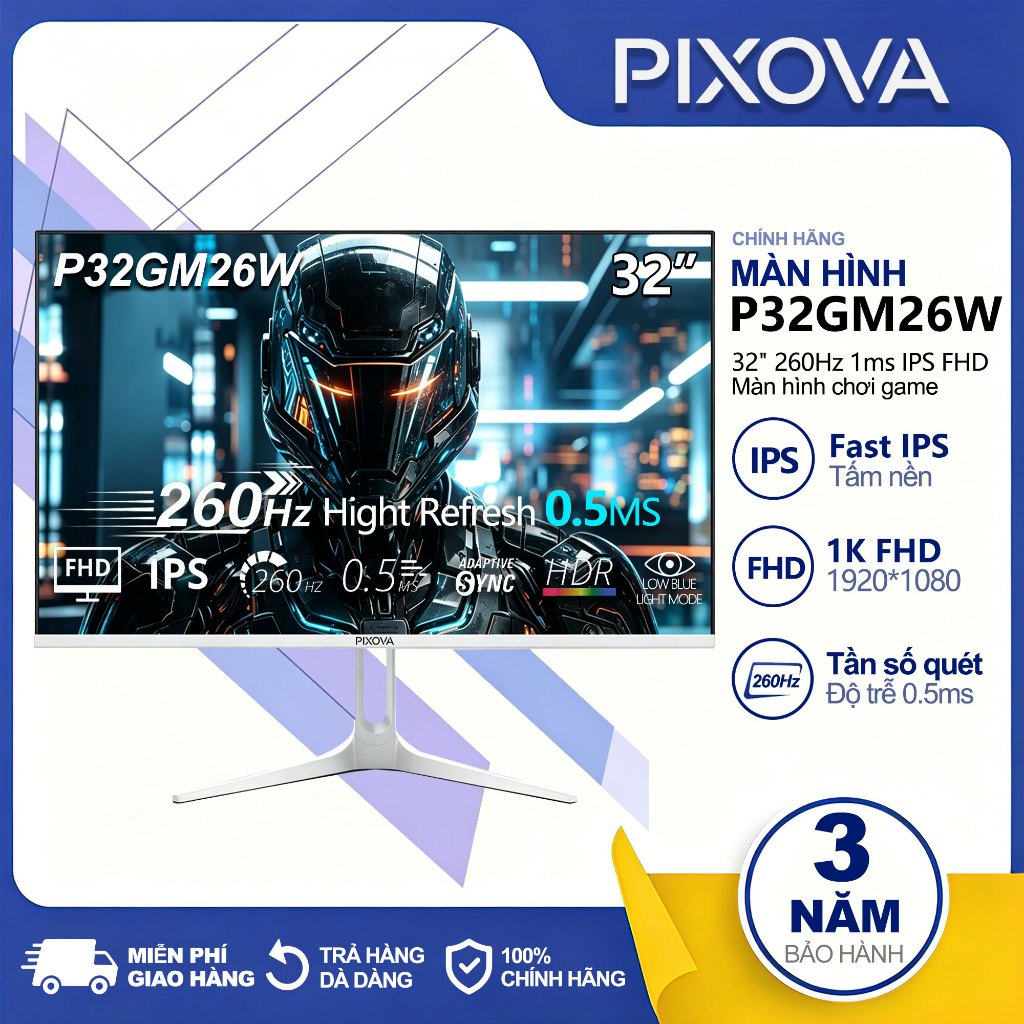 Màn hình PIXOVA IPS 32inch FHD IPS 260Hz 0.5ms | Chính Hãng | Bảo Hành 36 tháng