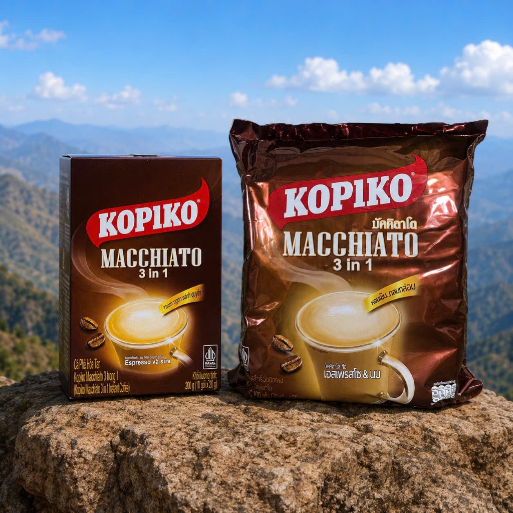 CÀ PHÊ SỮA HÒA TAN KOPIKO MACCHIATO Thái Lan.