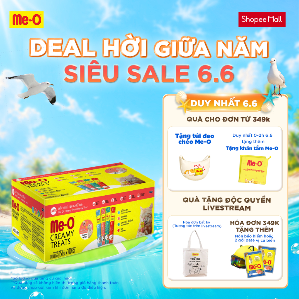 [N] 200 thanh súp thưởng - Combo 2 thùng súp thưởng cho mèo Me-O (4 vị truyền thống/ 4 vị mới)