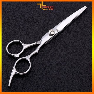 Kéo Cắt Tóc Thẳng AC02 hiệu VS - Kéo Cắt Tóc Tại Nhà Lưỡi Thẳng 6 Inch, Kéo Cắt Tóc Cho Bé + Người Lớn, Cắt Đầu Đinh Mái