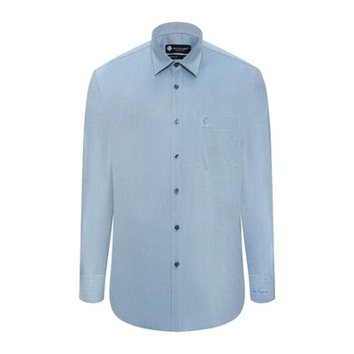 Áo sơ mi dài tay vạt tròn SAN SCIARO vải Cotton form REGULAR SS00000063