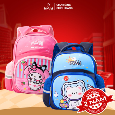Balo mẫu giáo Mr Vui BLH 921, Balo mầm non in hình dễ thương, đi chơi, đi học cho bé trai, bé gái