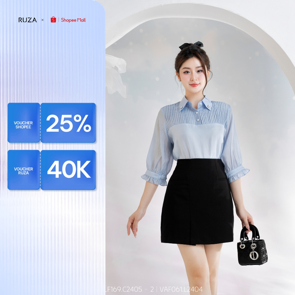 Chân váy nữ RUZA kiểu chữ A thanh lịch công sở thời trang VAF061 VAF062