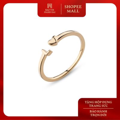 Nhẫn vàng 10K Bảo Tín Mạnh Hải thiết kế chữ L thanh lịch PYN1V10KD0-605008