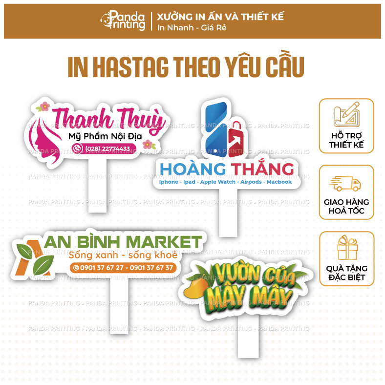 In Ấn Hastag Cầm Tay Theo Yêu Cầu - Thiết Kế Độc Quyền