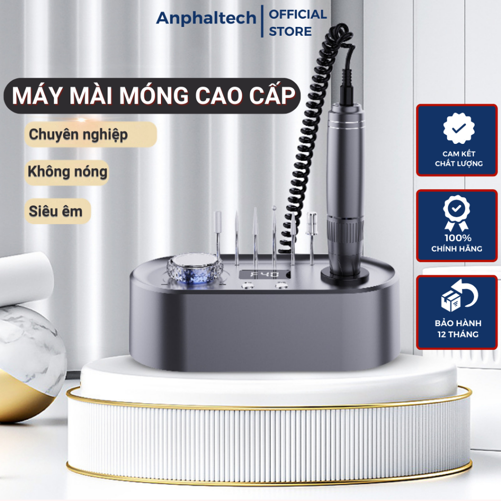 Máy Mài Nail Để Bàn UV-701 40000RPM Động Cơ Không Chổi Than Máy Mài Móng Tay Mài Bột Chuyên Nghiệp L