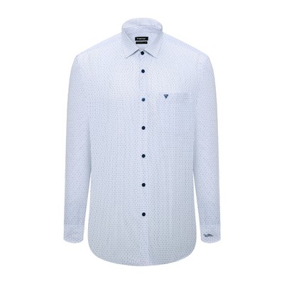 Áo sơ mi dài tay vạt tròn VIETTIEN vải Sen form REGULAR FIT VT00000645