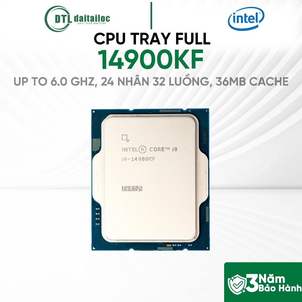 (Full VAT) CPU Intel Core i9 14900KF Tray New ( No Fan ) Bảo Hành 36 Tháng