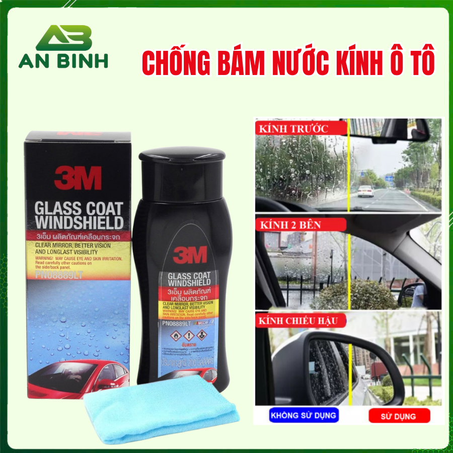 Chai Chống Bám Nước Trên Kính Xe Chính Hãng 3M Glass Coat Windshield Hạn Chế Vết Ố Nước PN08889LT 20