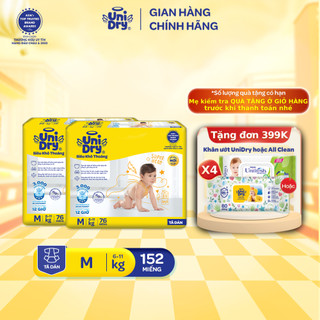 Combo 2 tã dán unidry siêu khô thoáng gói super jumbo mới size m76/l68/xl62