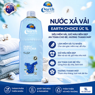 Nước Xả Vải Earth Choice Úc 1L Dành Cho Vải Cao Cấp, Dịu Nhẹ Da Nhạy Cảm – Hương Tự Nhiên Thanh Mát