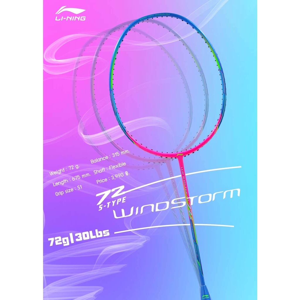 Vợt cầu lông Lining Windstorm 72S - Lining Windstorm 72 chính hãng [INBOX TƯ VẤN CĂNG CƯỚC]