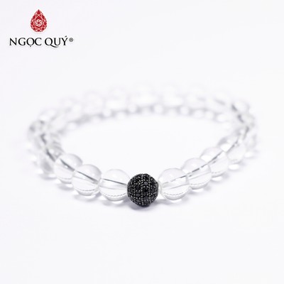 Vòng tay đá Thạch anh tự nhiên phối charm - Mẫu VC0147 - Ngọc Quý