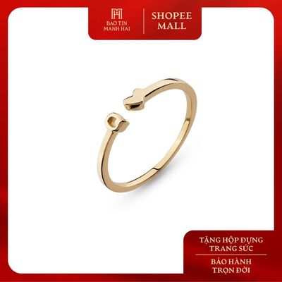 Nhẫn vàng 10K Bảo Tín Mạnh Hải thiết kế chữ Q thanh lịch PYN1V10KD0-605009