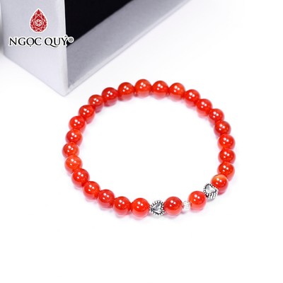 Vòng tay đá Mã não tự nhiên phối charm - Mẫu VC0148 - Ngọc Quý