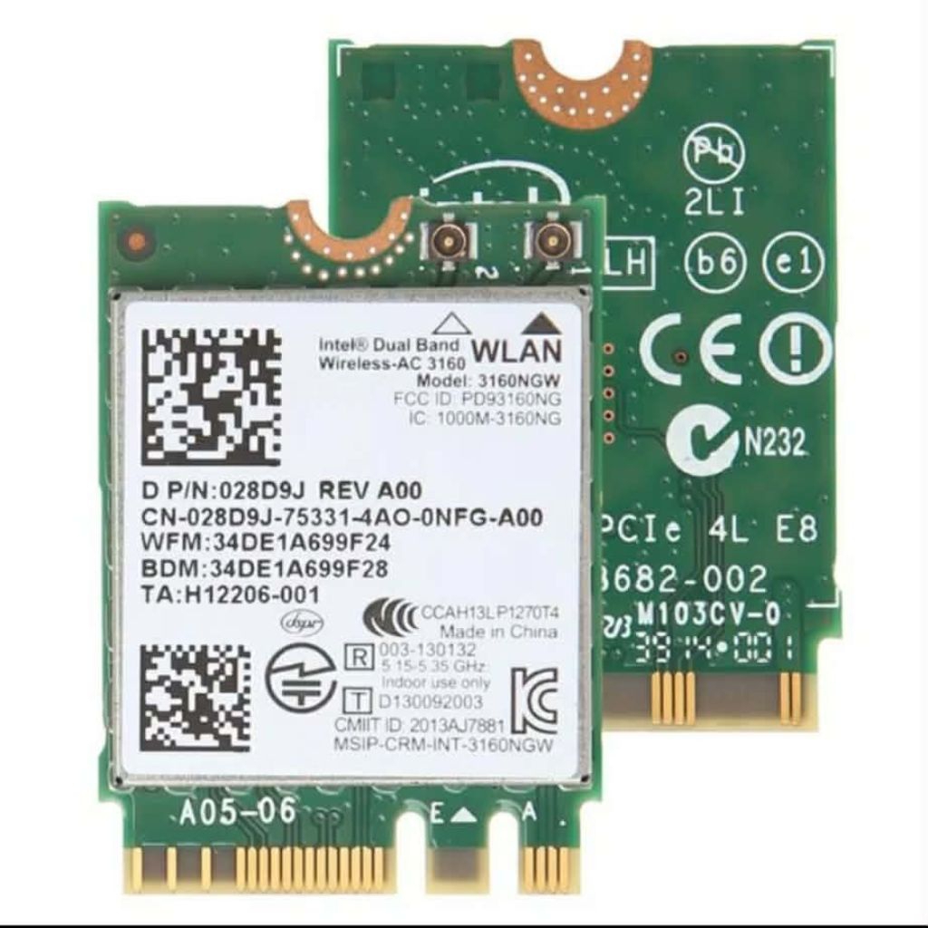 Card Wifi Không Dây Ac 3160 3160ngw Cho Dell