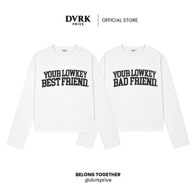 Áo Thun Tay Dài Unisex DVRK Privé Your LowKey Best Friend Vải Cotton Cao Cấp Form Loose Local Brand