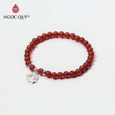Vòng tay đá Mã não tự nhiên phối charm - Mẫu VC0144 - Ngọc Quý