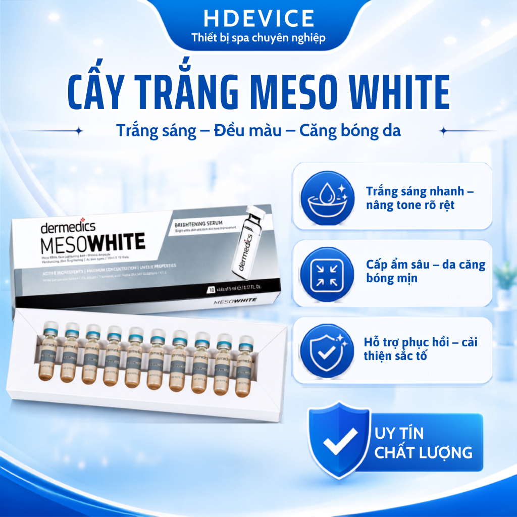 Meso WHITE Tinh Chất Làm Sáng Da, Hỗ Trợ Mờ Thâm Nám