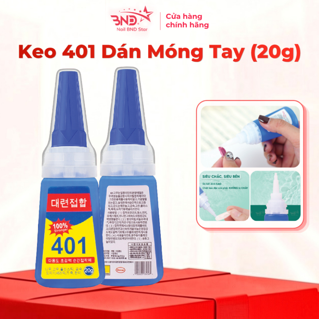 Keo 401 dán móng tay (20g) - Keo dán móng, đính đá loại tốt chuyên dụng làm nail